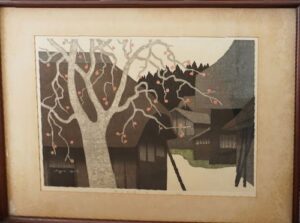 斎藤清の柿の会津(7)（木版画）の作品写真　